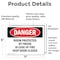 Signmission Room Protected By Fm200 In Case Of Fire Danger Sign, Vinyl Decal, 7in W x 5in L, 2PK OS-2PACK-DS-D-57-L-2271 - alternate 3